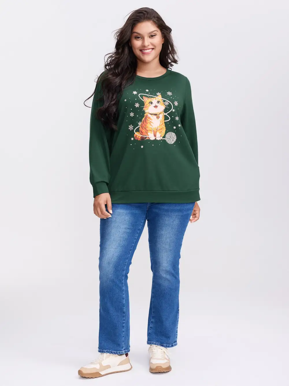 Solar Cat Stretchy Sweatshirt