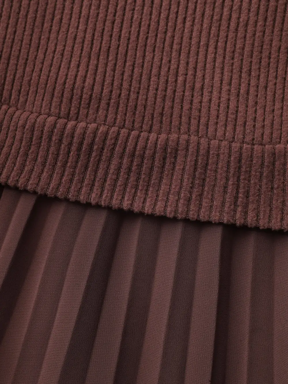 Chiffon Pleated Skirt Layered Midi Dress