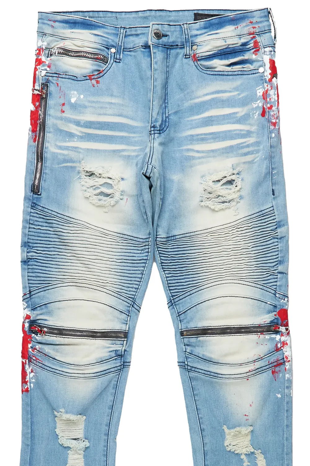 Kodak Blue/Red Painter Biker Jean
