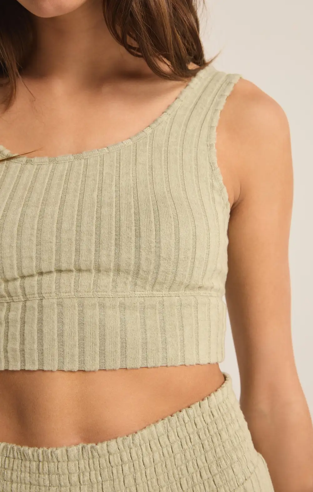 Zoe Silky Rib Tank Bra