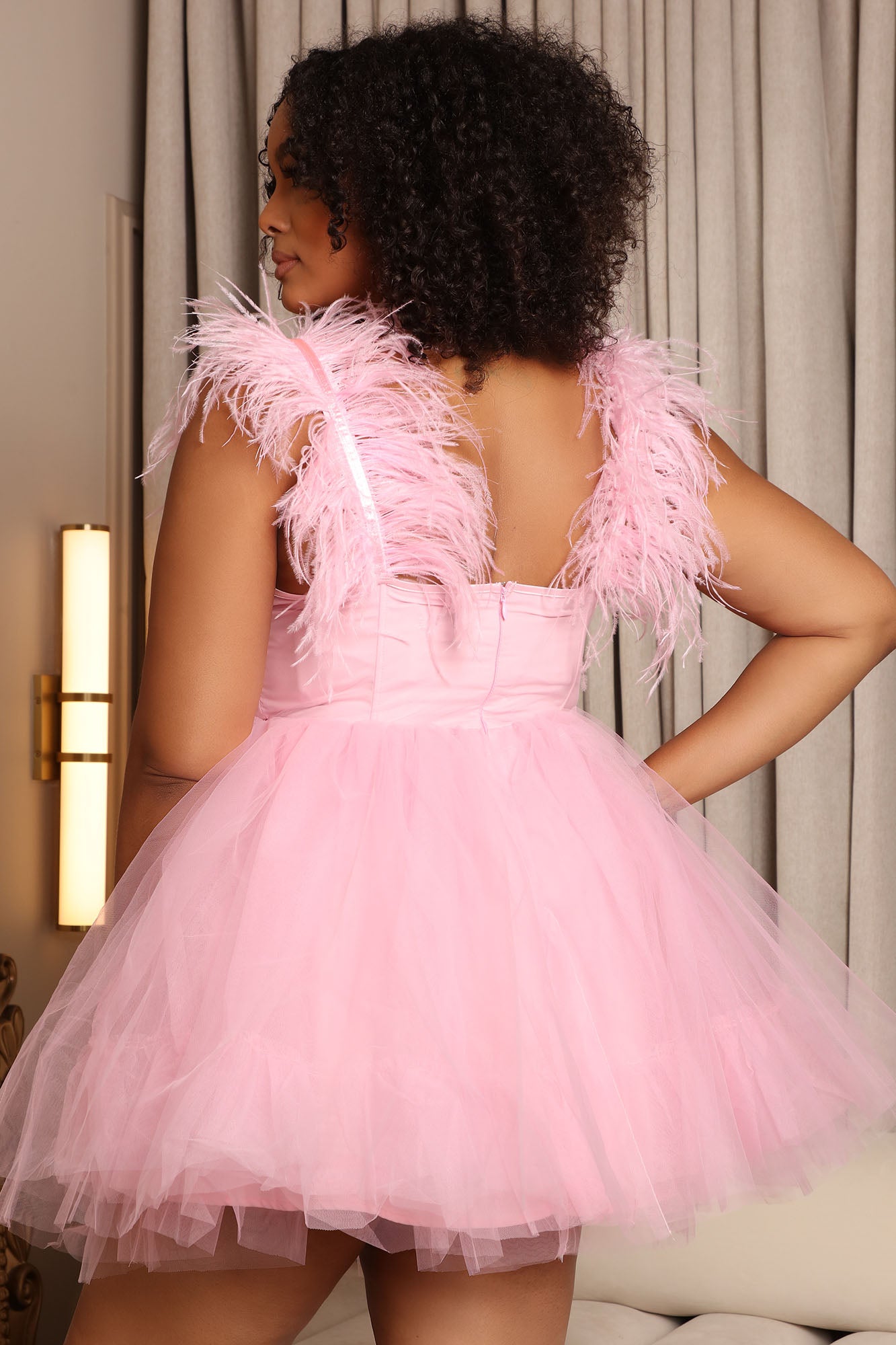 So In Love Tulle Mini Dress - Pink