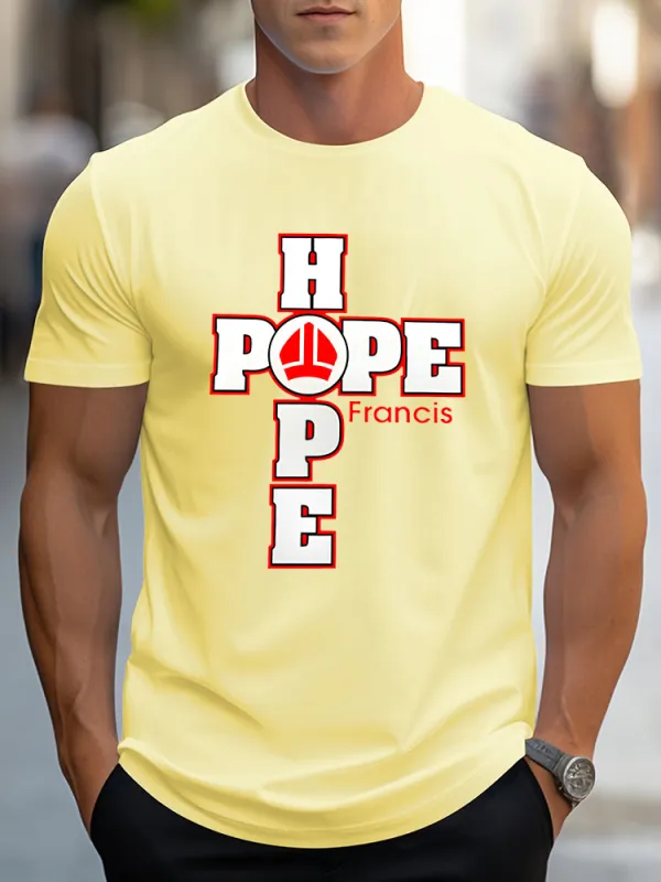 Men's The People Gone But Never Forgotten Print Short Sleeve Round Neck Cotton T-Shirt