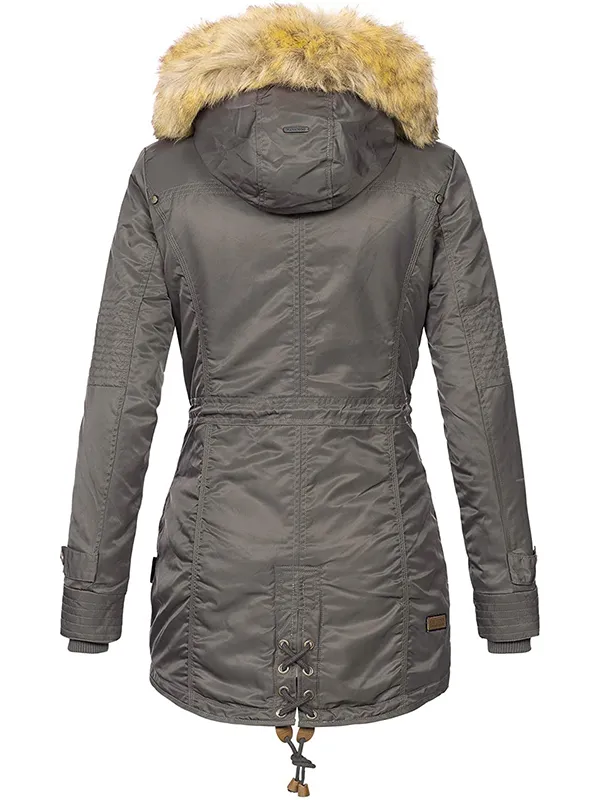 Warm Ladies Winter Jacket Teddy Fur Winter Coat Parka
