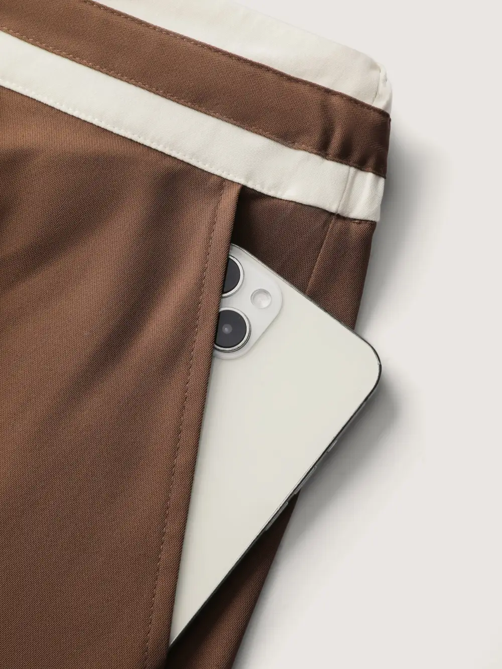 Color Contrast Drawstring Wide-Leg Pants