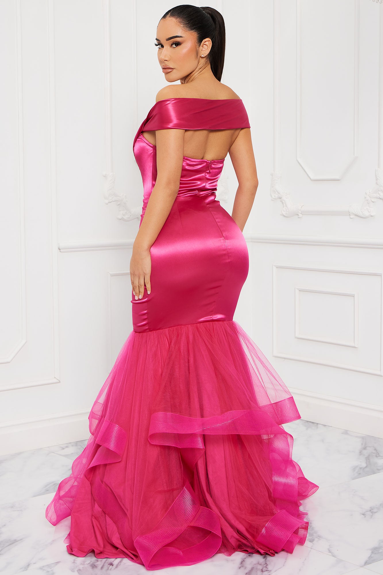 Kay Mermaid Maxi Dress - Fuchsia