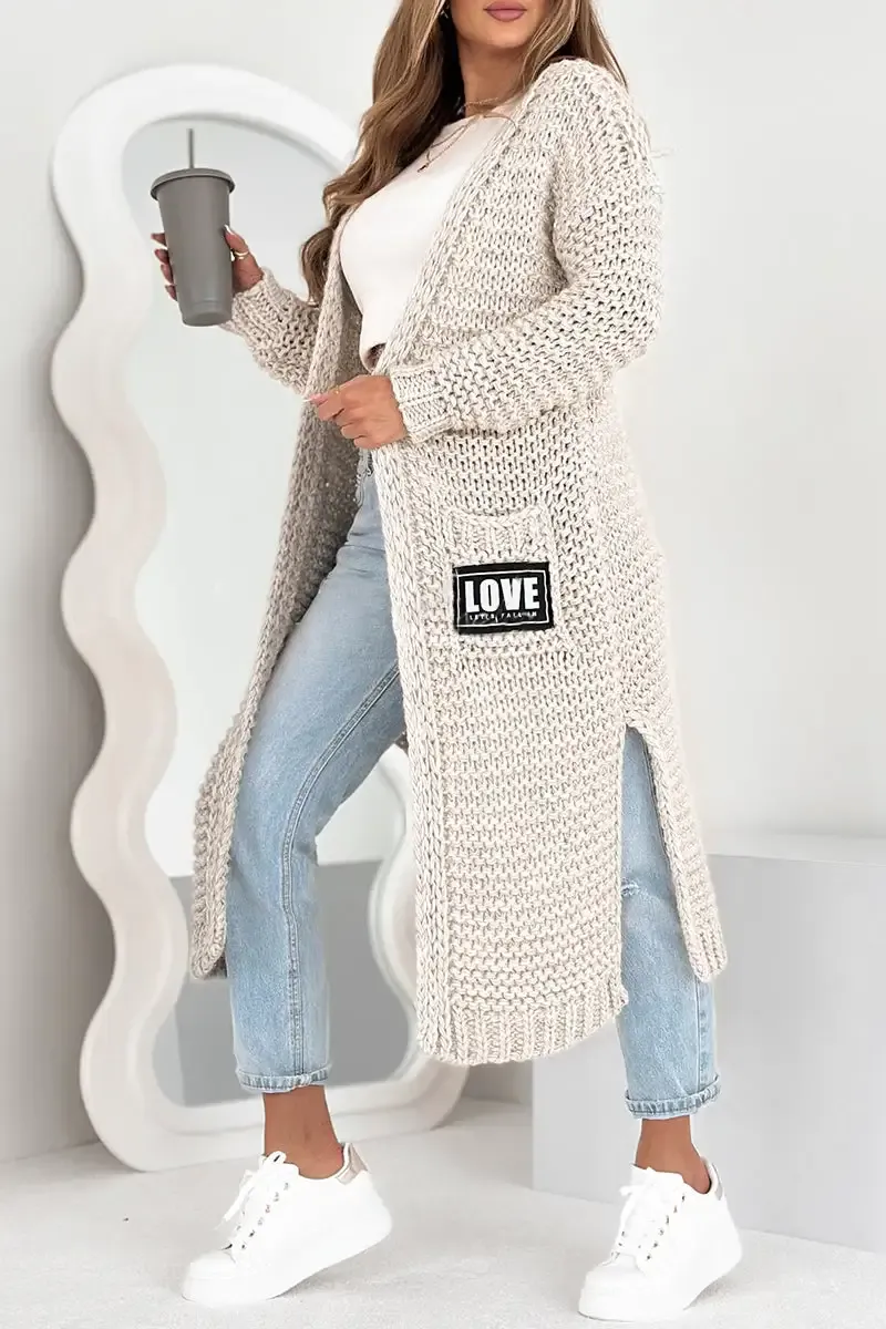 Women's Knitted Casual Long Cardigan