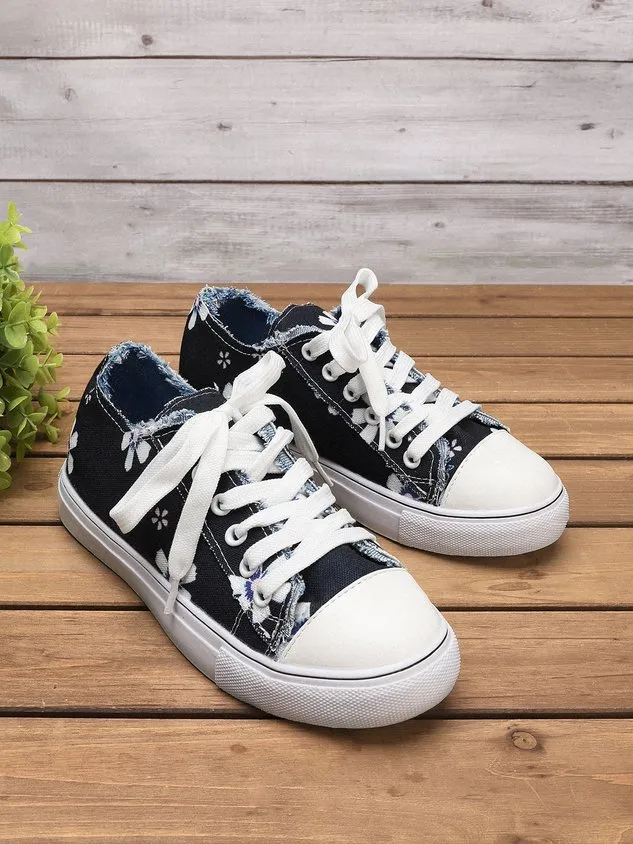 All Season Canvas Sneaker Heel Casual Flats（⚡Clearance Sale）