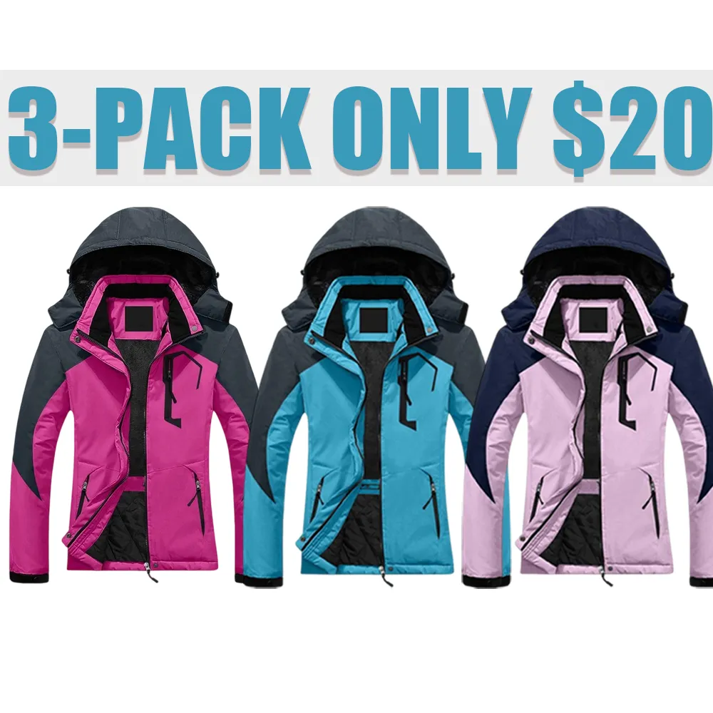 Women's Windproof Waterproof Winter Ski Jacket (Hooded)