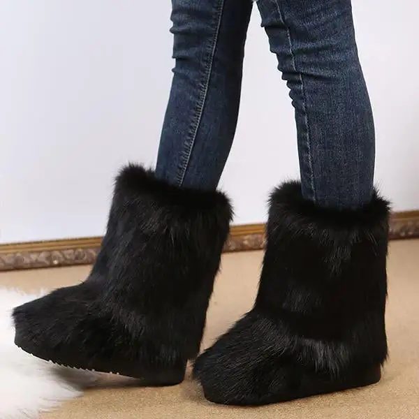 Women's Casual Warm Plush Mid-Leg Snow Boots 48476185S