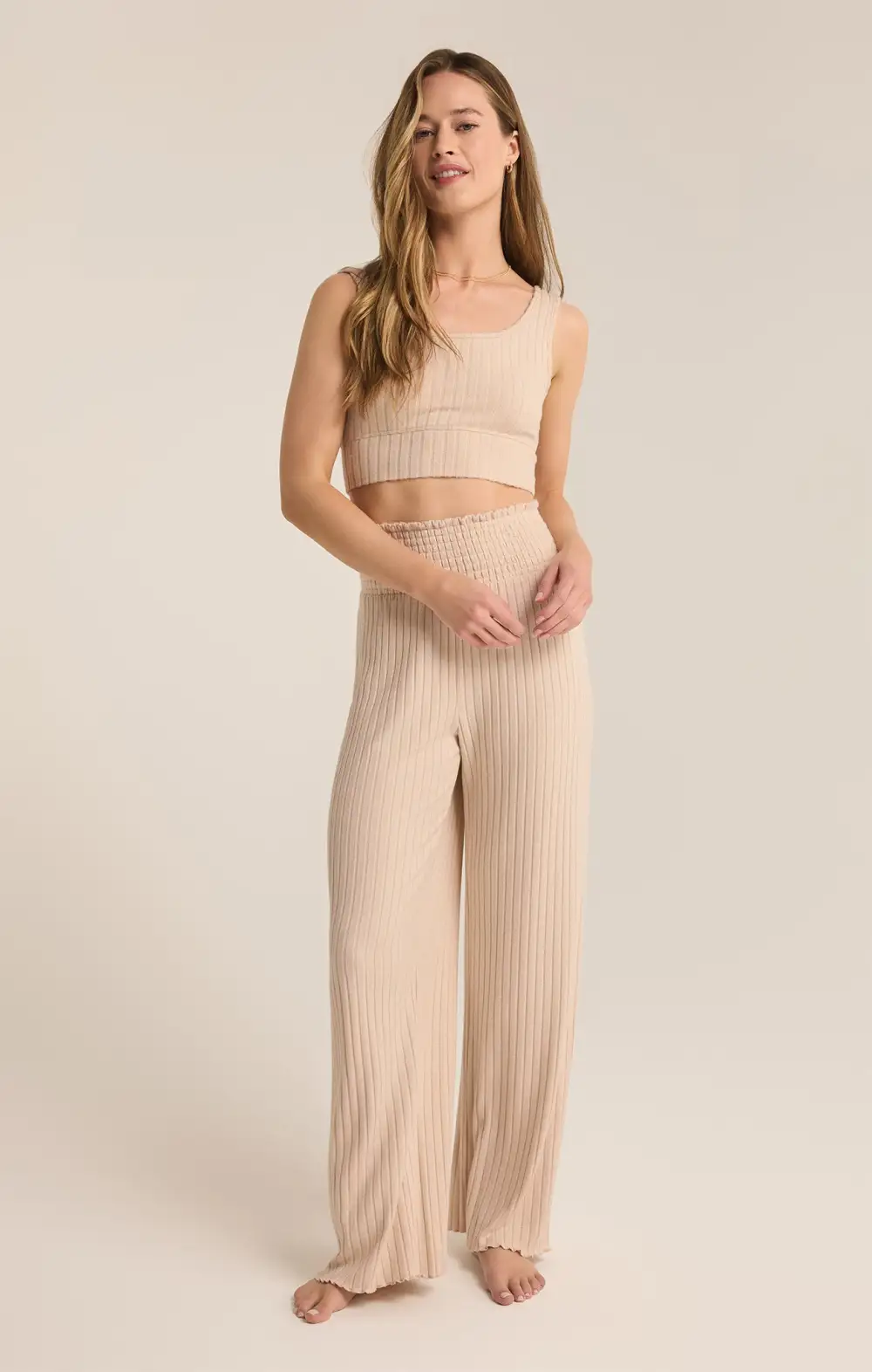 Dawn Smocked Rib Pant
