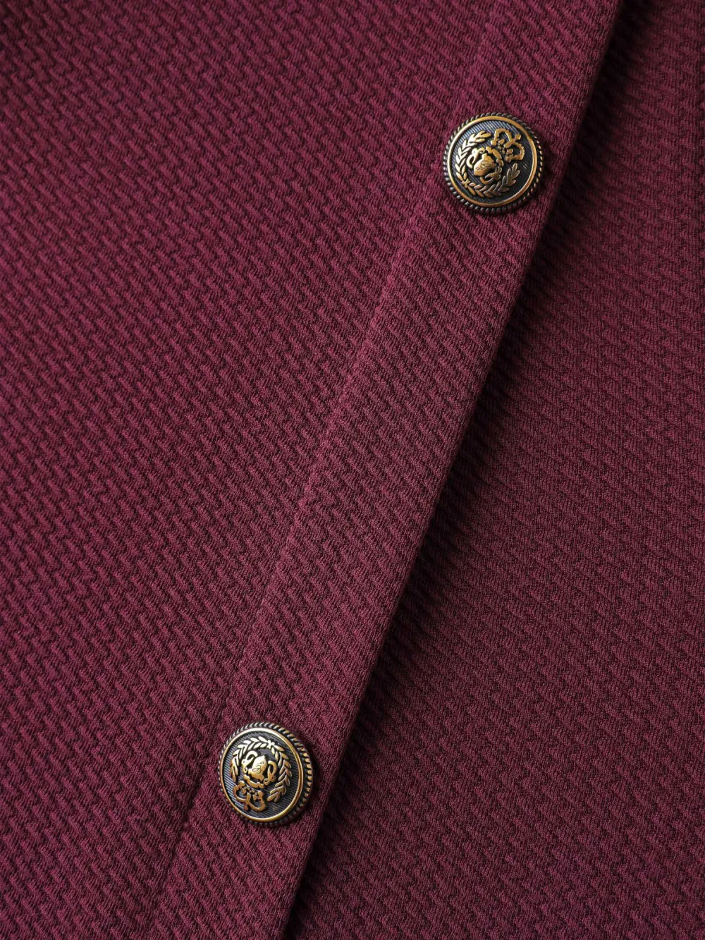 Textured Button Detail Pockets Jacket