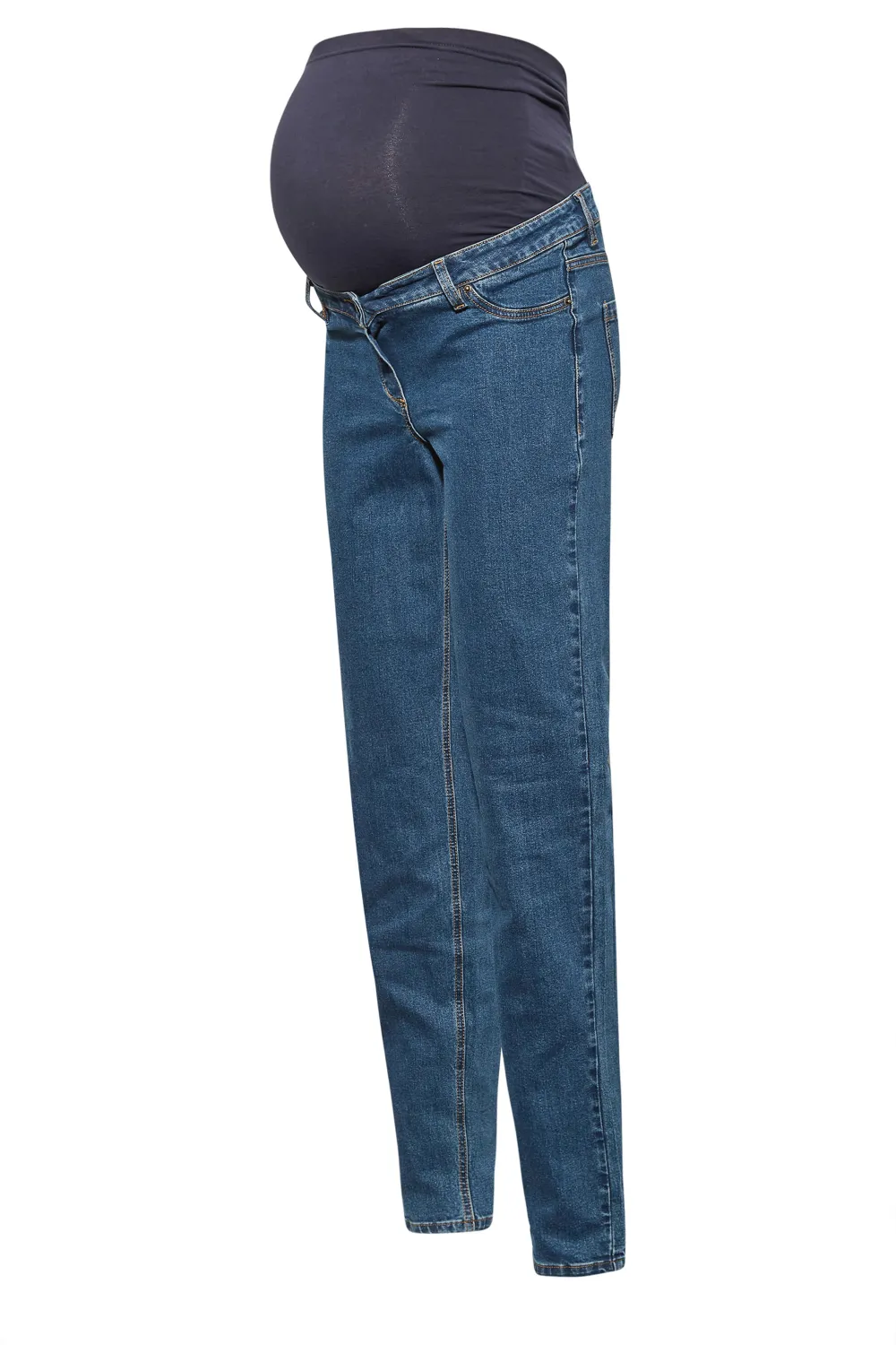 LTS Tall Maternity Indigo Blue Washed UNA Stretch Mom Jeans