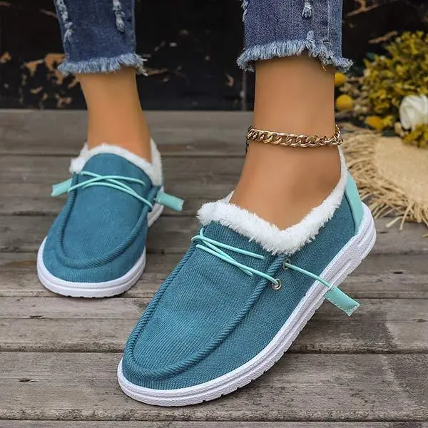 Women's Plush-Lined Thickened Insulated Cotton Shoes 27502642C