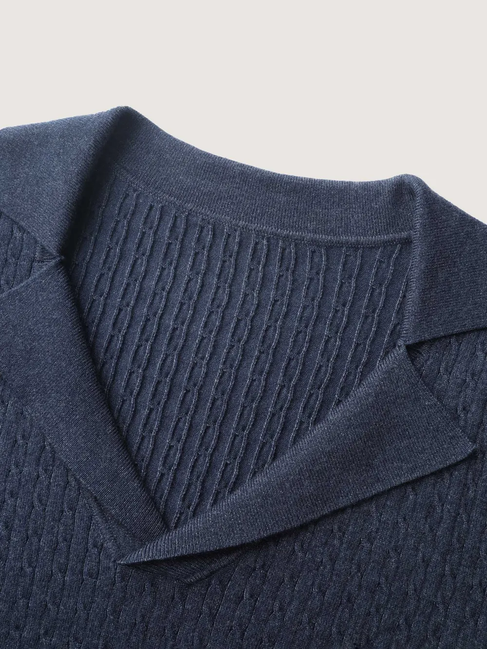 Supersoft Cable Knit Blazer Collar Fitted Pullover