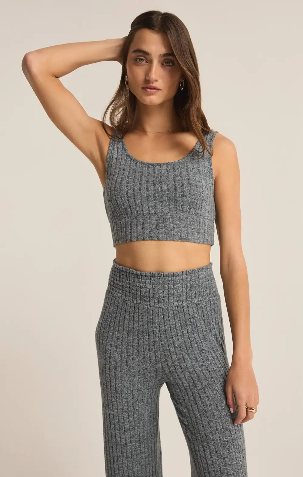 Zoe Silky Rib Tank Bra