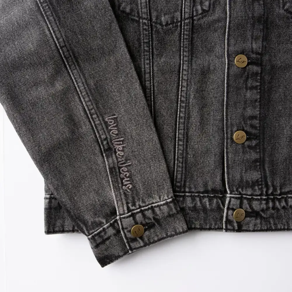 Vintage Washed Love Like Jesus Denim Jacket