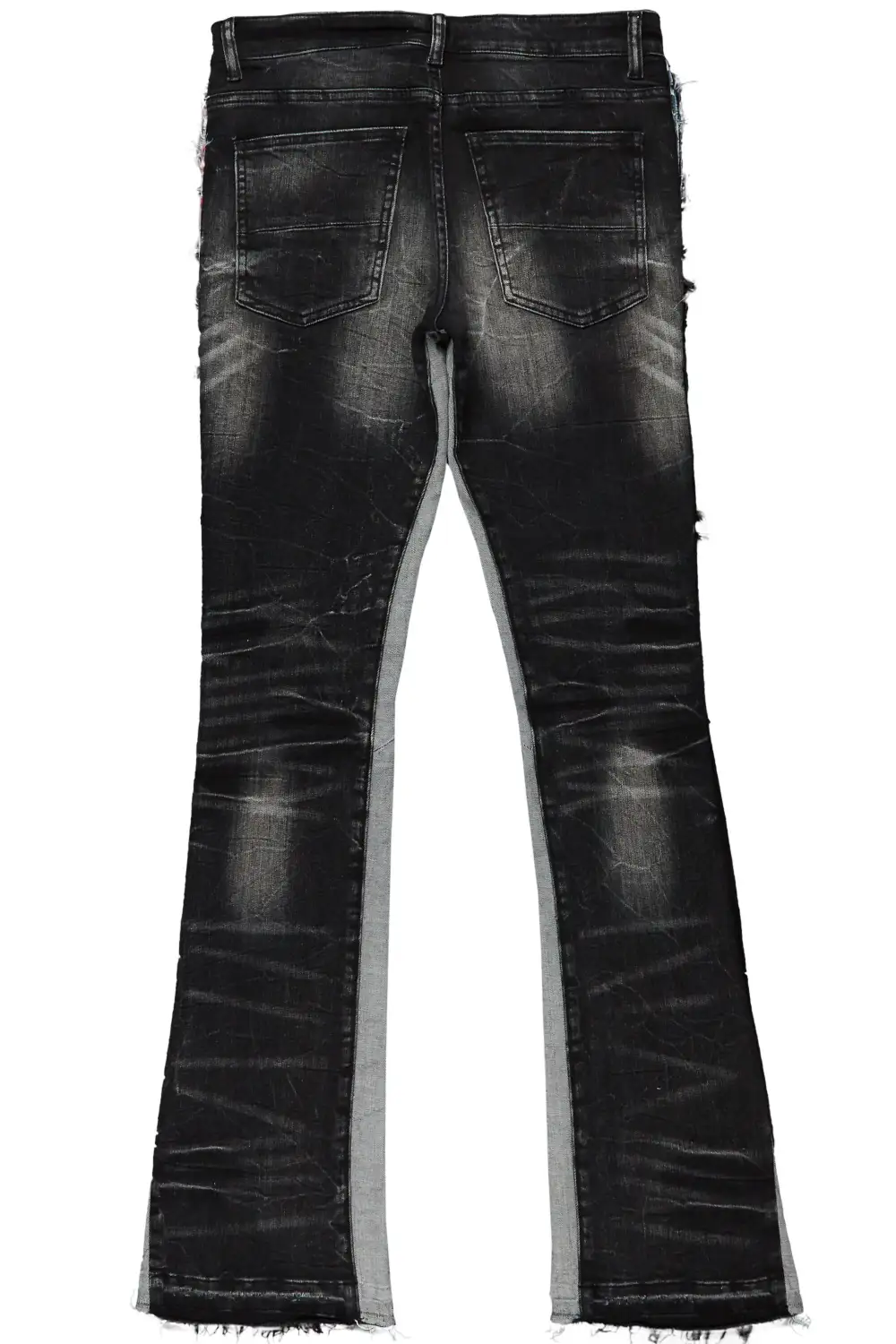 Eugene Stacked Flare Jean-Black