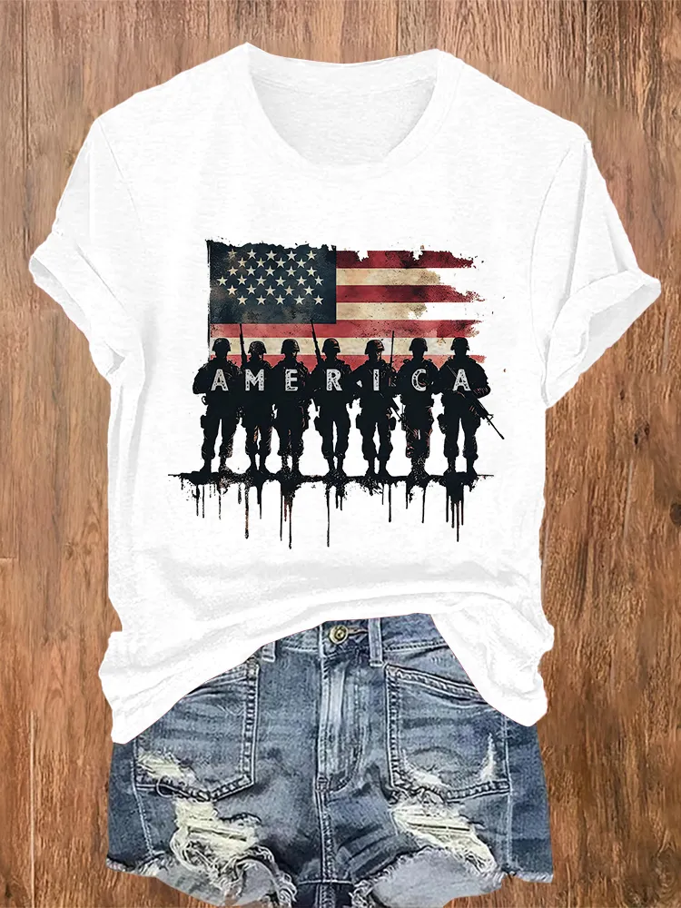 Women'S America Print T-Shirt