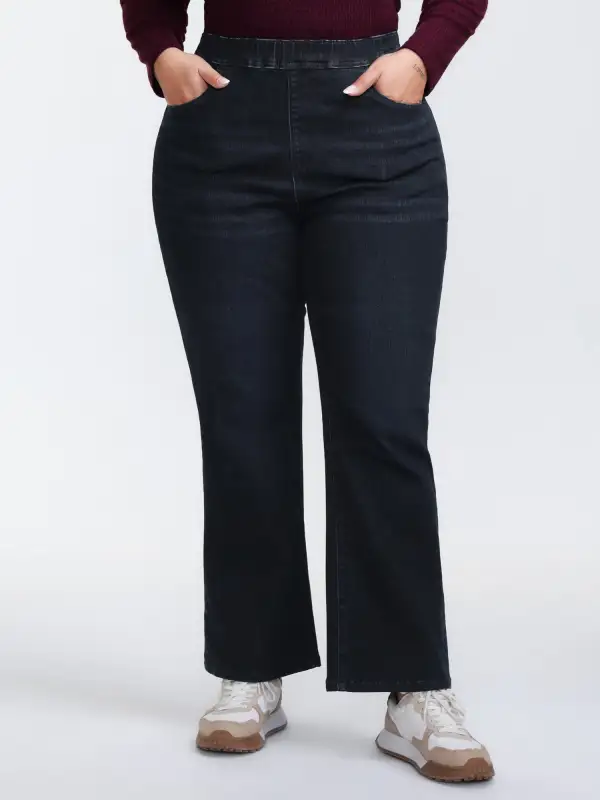Super Stretchy Bootcut Mid-Rise Jeans