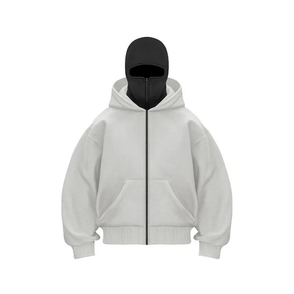 Balaclava Hoodie With Built-In Zip