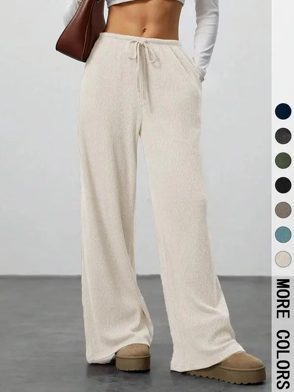 High Waist Comfortable Wide Leg Casual Jogging Pants