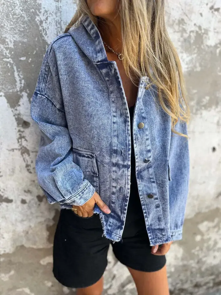 Denim Hooded Jacket