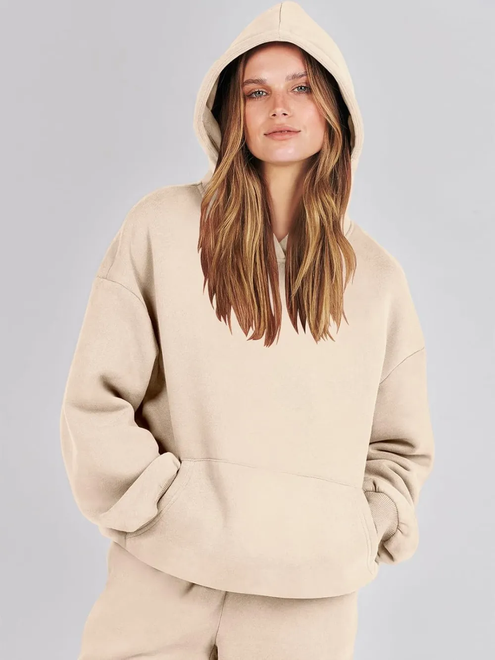 (Clearance Sale $1.99⚡) 2024 Women's Fall Oversized Casual Hoodie Two Piece Sweatshirt Jogging Pants Sweatshirt Set