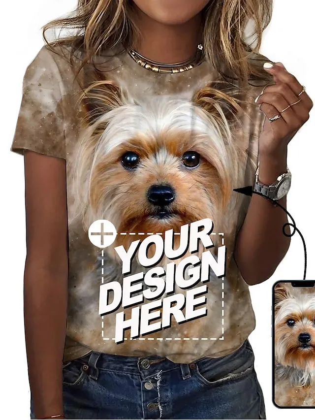 Women's T shirt Tee Floral Holiday Weekend Print Custom Print Short Sleeve Basic Round Neck