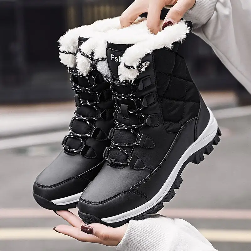 Cilool Ankle Boots Women Winter Shoes