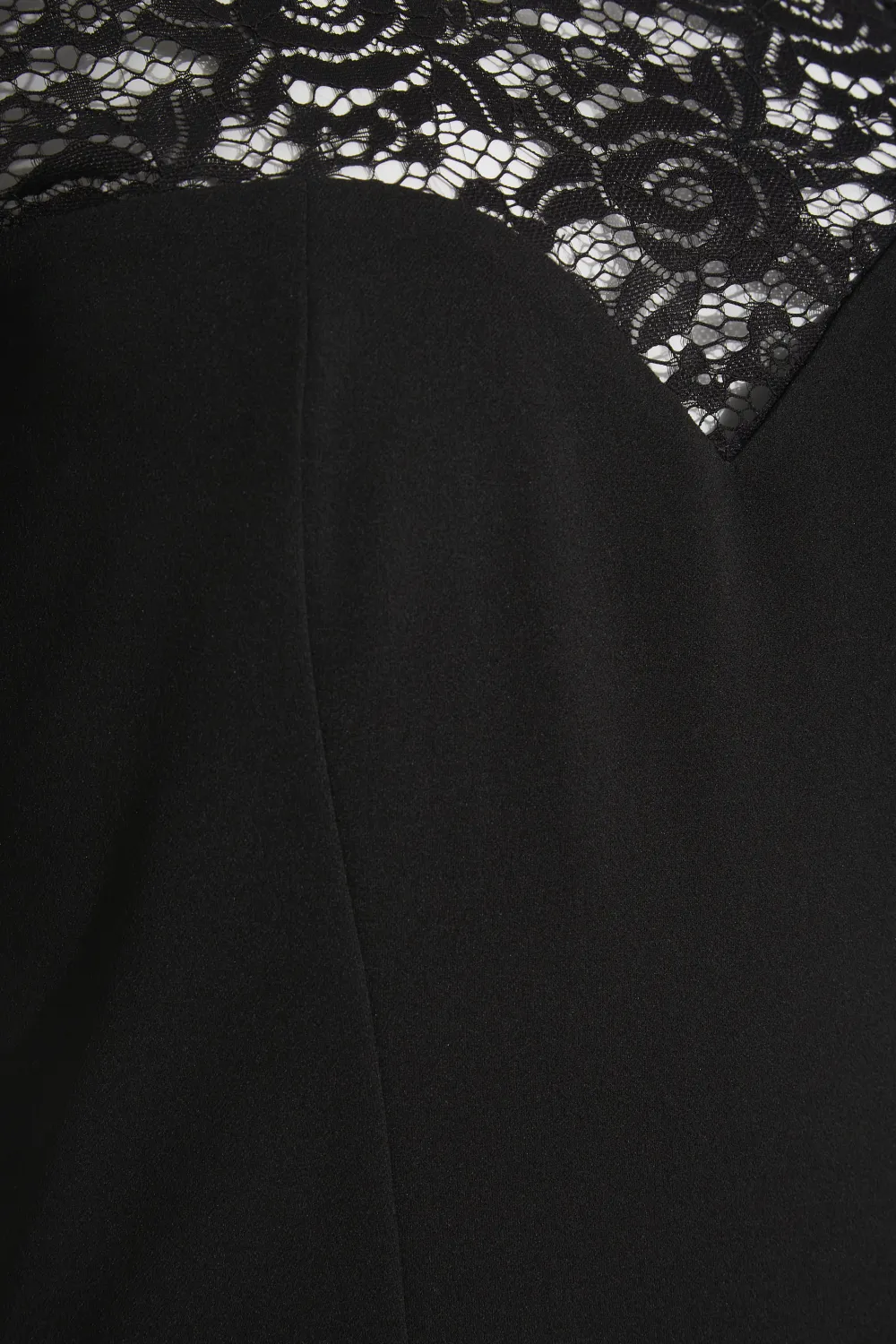 LTS Tall Black Lace Midi Dress