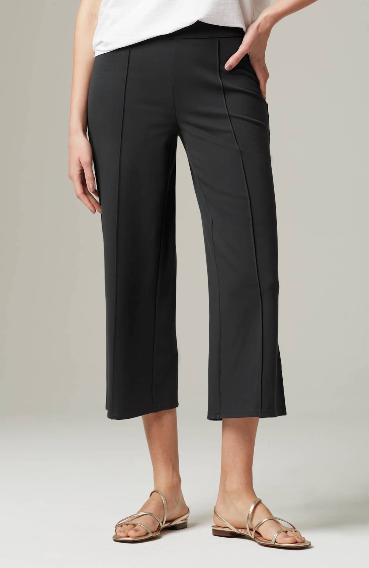 wearever double-face jersey pintucked crops