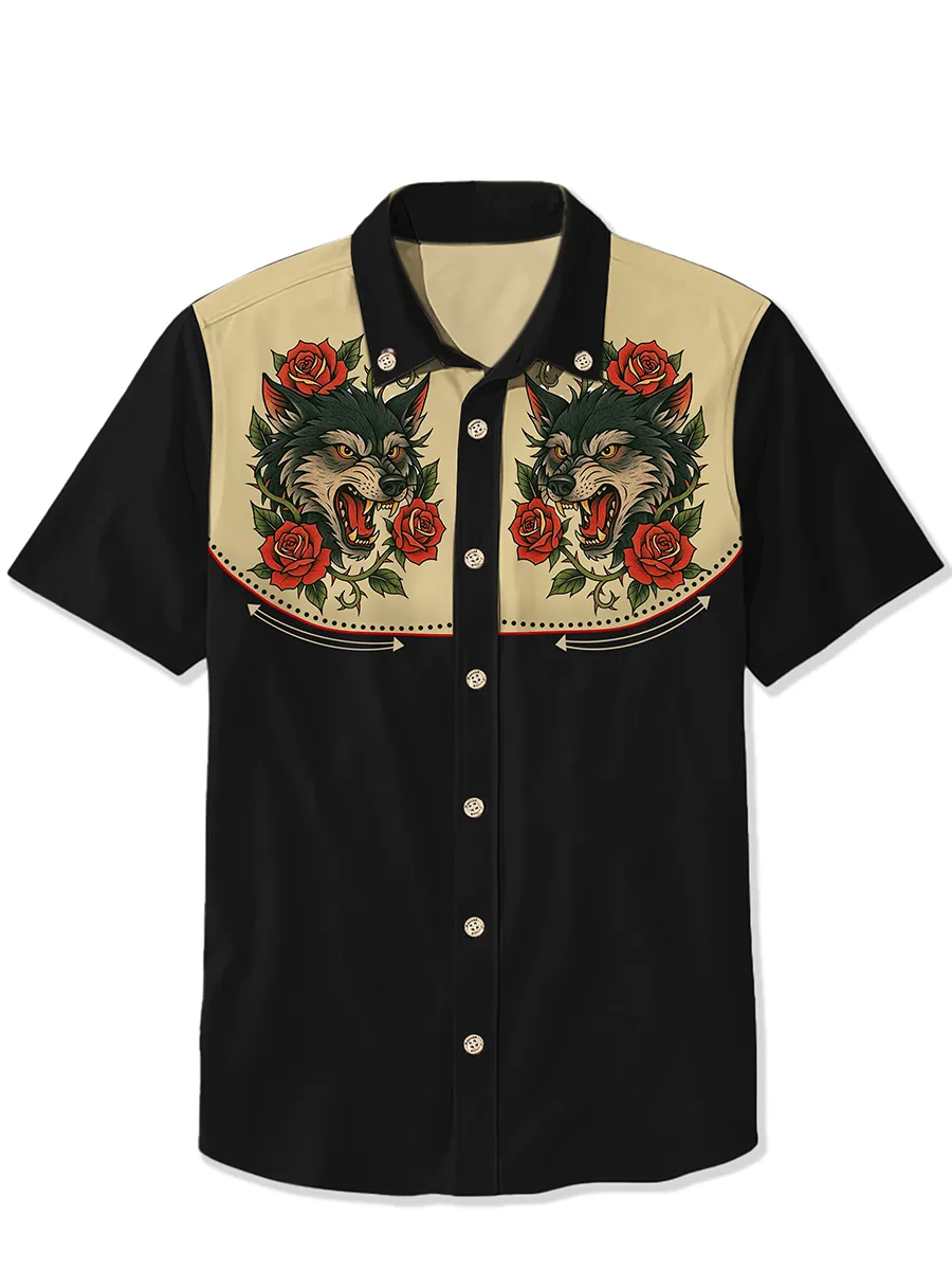 Western Dogs And Roses  Shirt