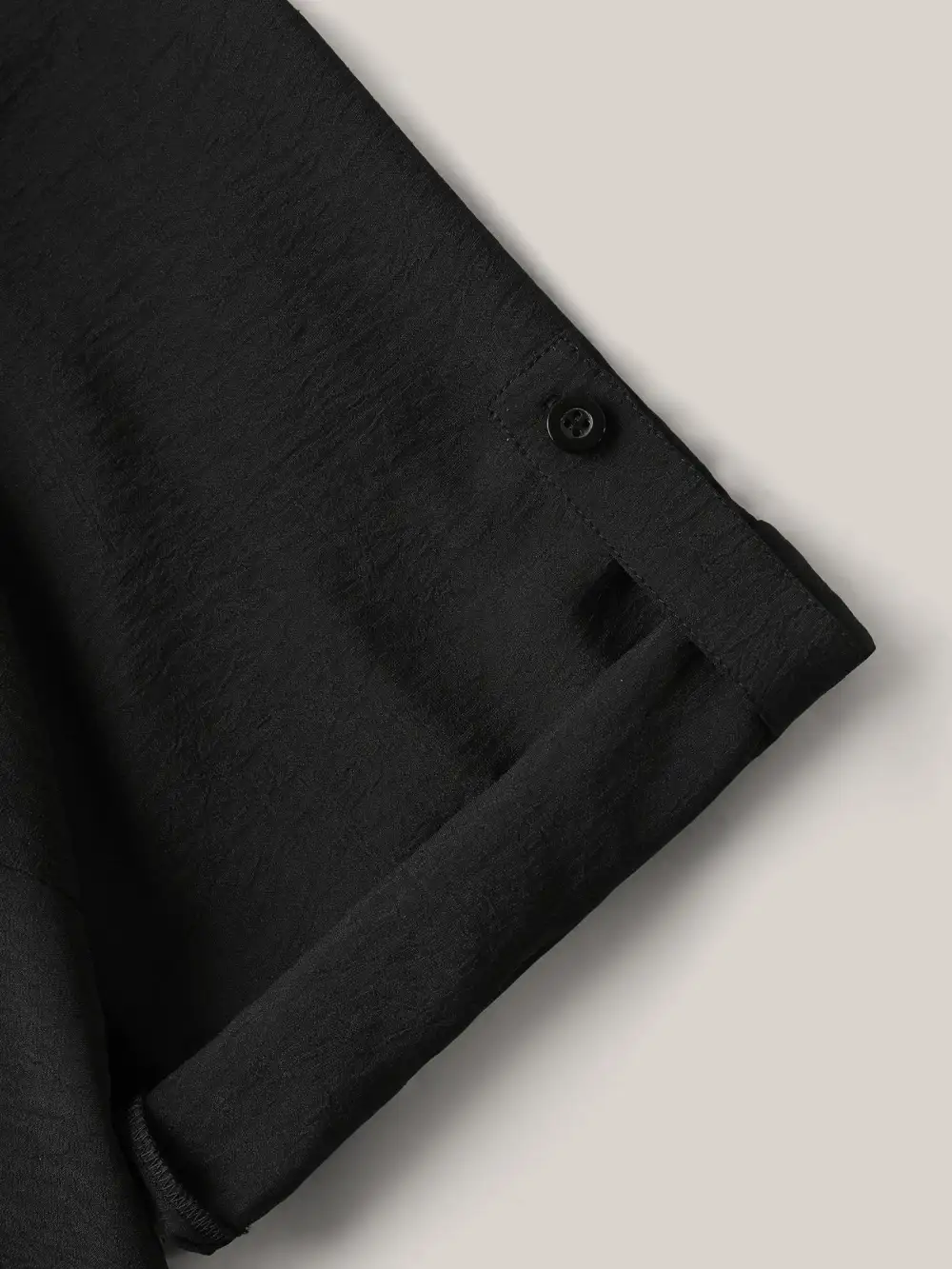 Tab Sleeve Blazer Collar Blouse