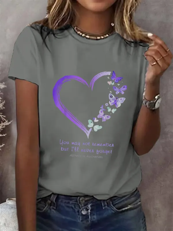 You May Not Remember But I'Ll Never Forget Alzheim T-Shirt