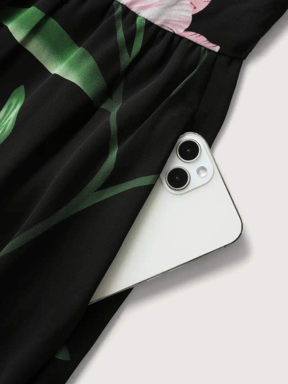 Hidden Zipper Floral Layered Pockets Jumpsuit