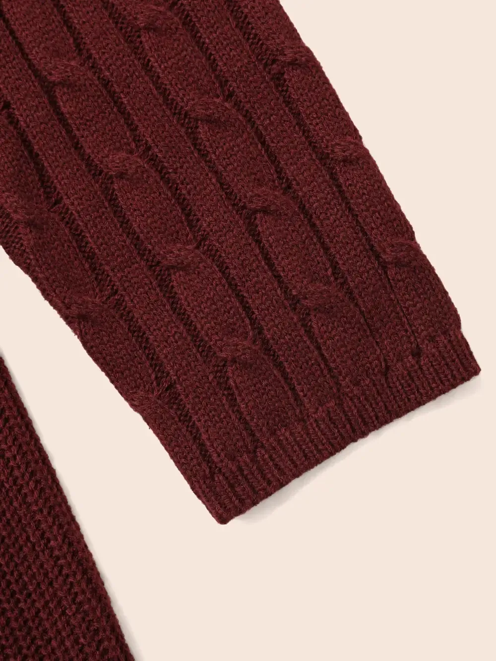 Cable Knit Fit-And-Flare Midi Sweater Dress