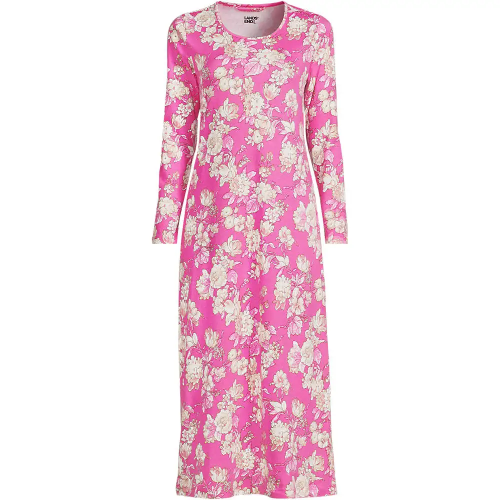 Women's Cotton Long Sleeve Midcalf Nightgown
