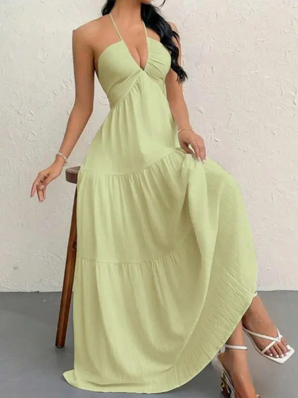 Women's Sleeveless A-Line Summer Dress-Casual Beach & Party Wear