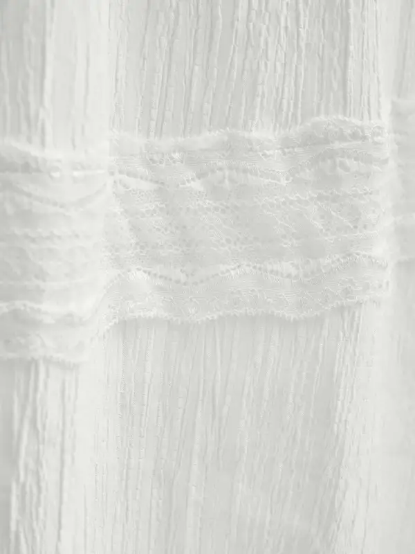 Textured Cut-Out Lace Tied Midi Dress