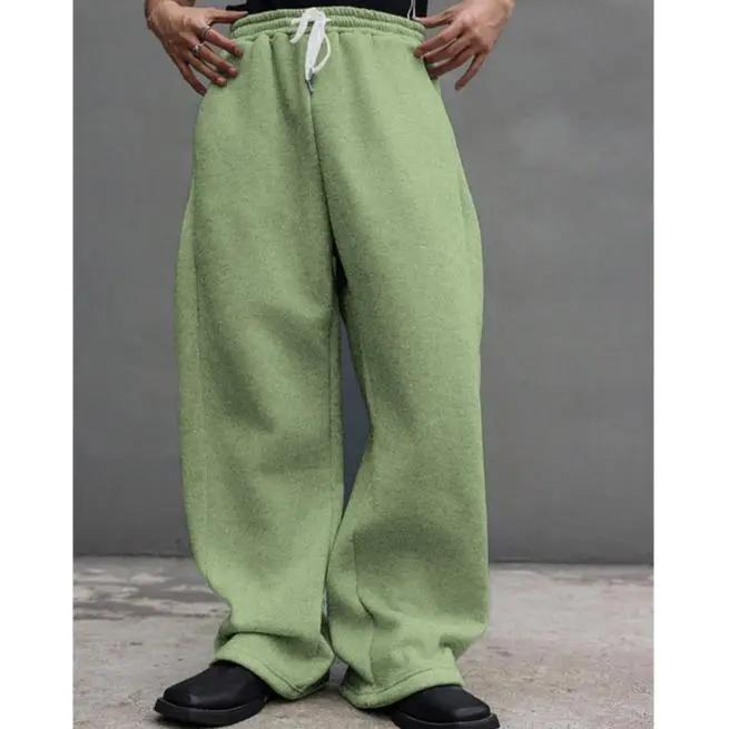 BacktoSchool Drawstring Waist Straight Wide Leg Fall Baggy Pants Workout Athletic Sweatpants with Pocket