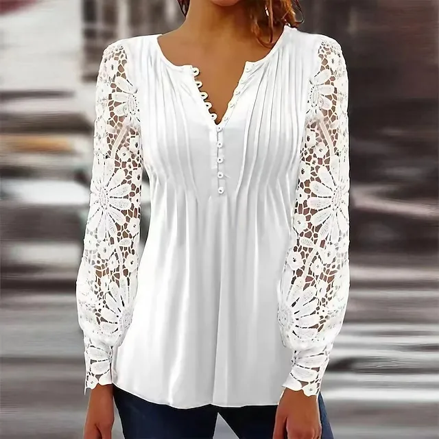 Women's Lace Shirt Shirt Blouse
