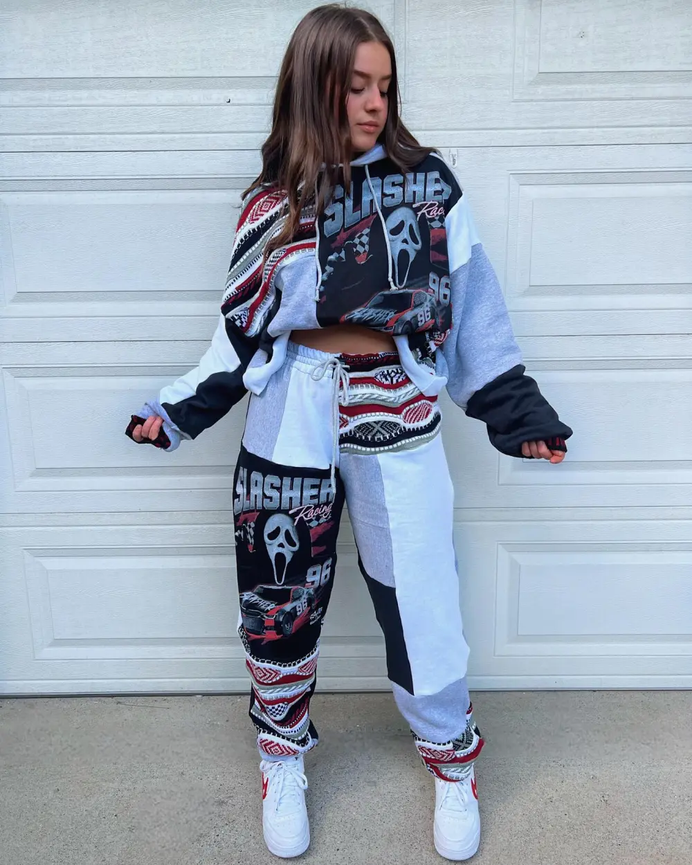 Grey 2 piece set tops and bottoms how perfect and cozy piece for your Halloween day