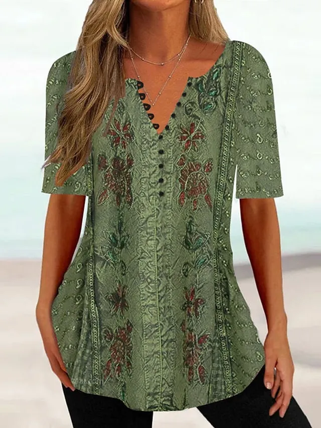 (Clearance Sale⚡) Women's T shirt Tee Henley Shirt