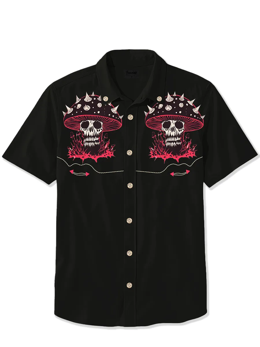 Skull And Poisonous Mushroom  Shirt