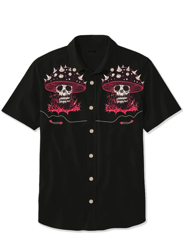 Skull And Poisonous Mushroom  Shirt