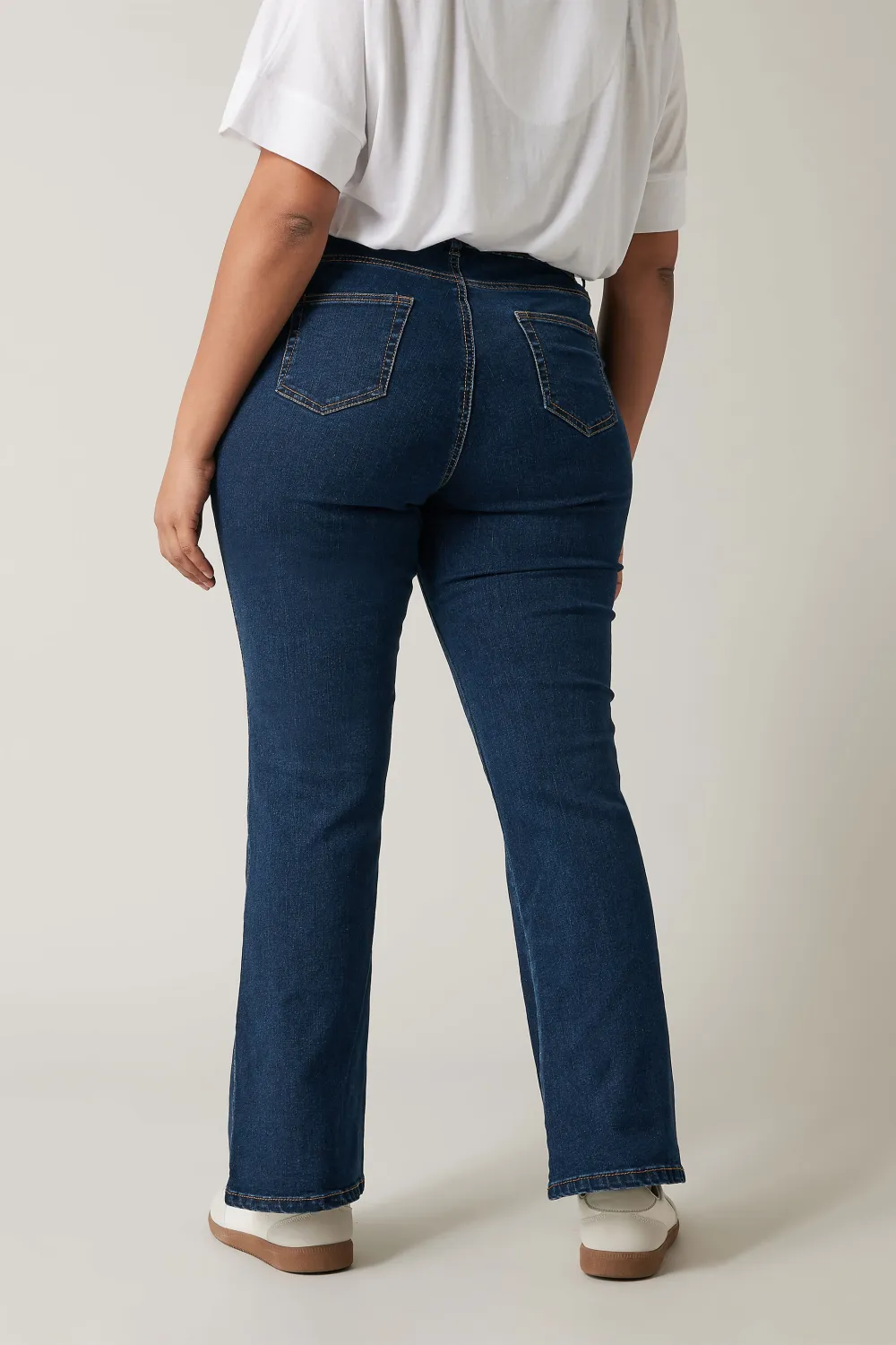 EVANS Curve Black Denim Bootcut Jeans