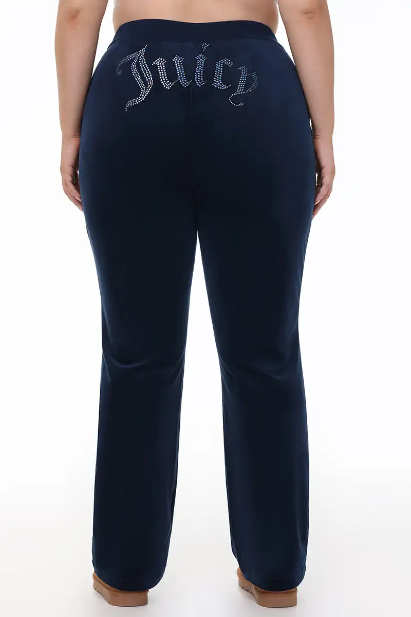 Technicolor Big Bling Velour Track Pants