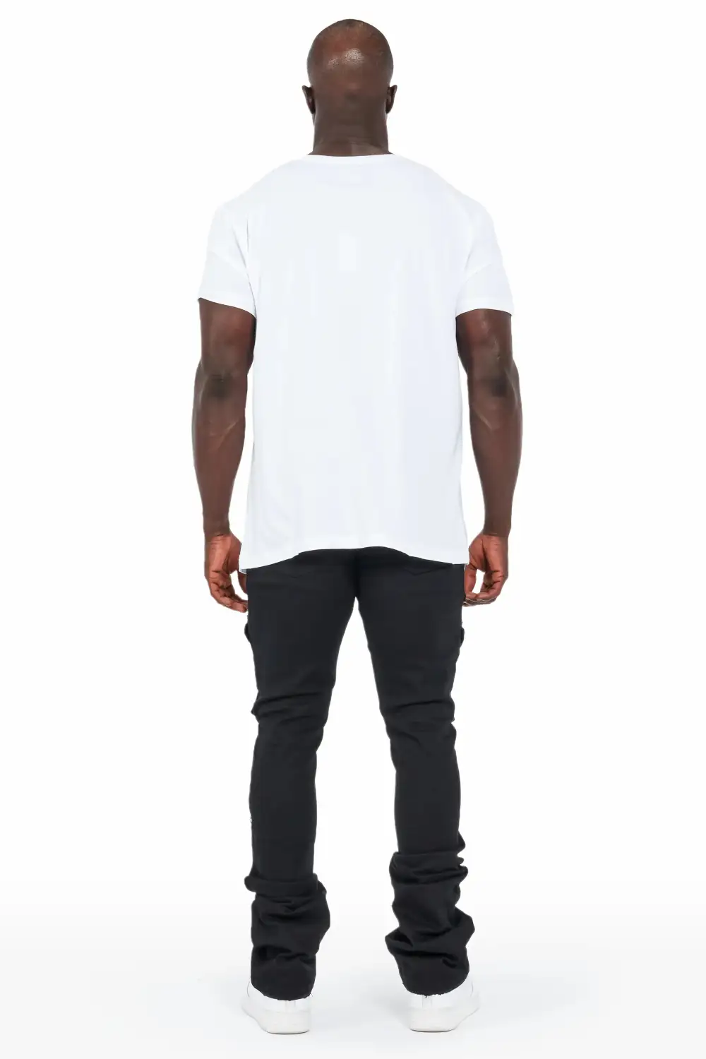 Vance Jet Black Stacked Flare Cargo Jean