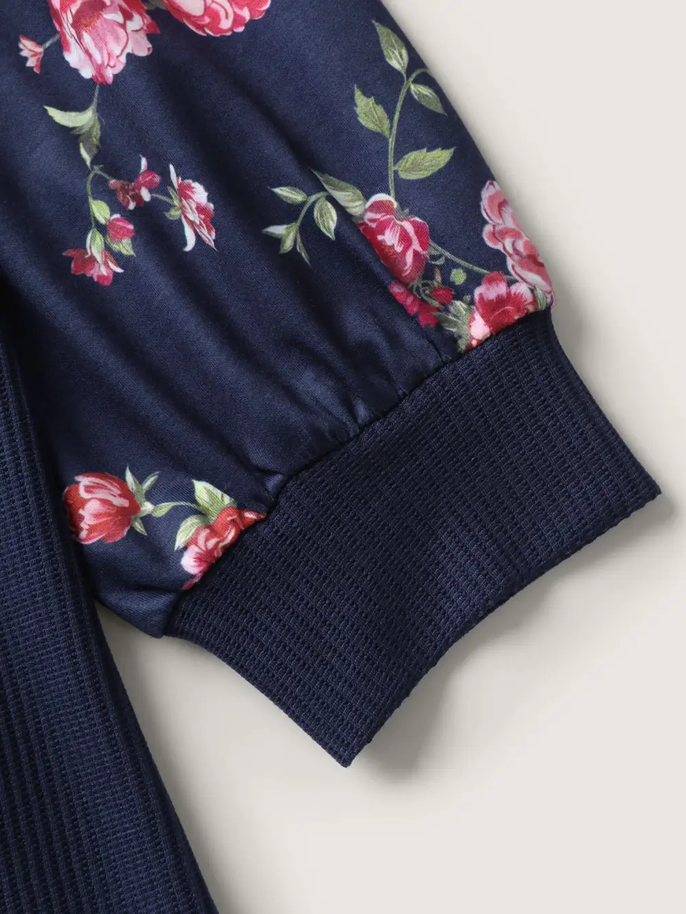 Rosy Sleeve Textured Lace Solid Sweatshirt