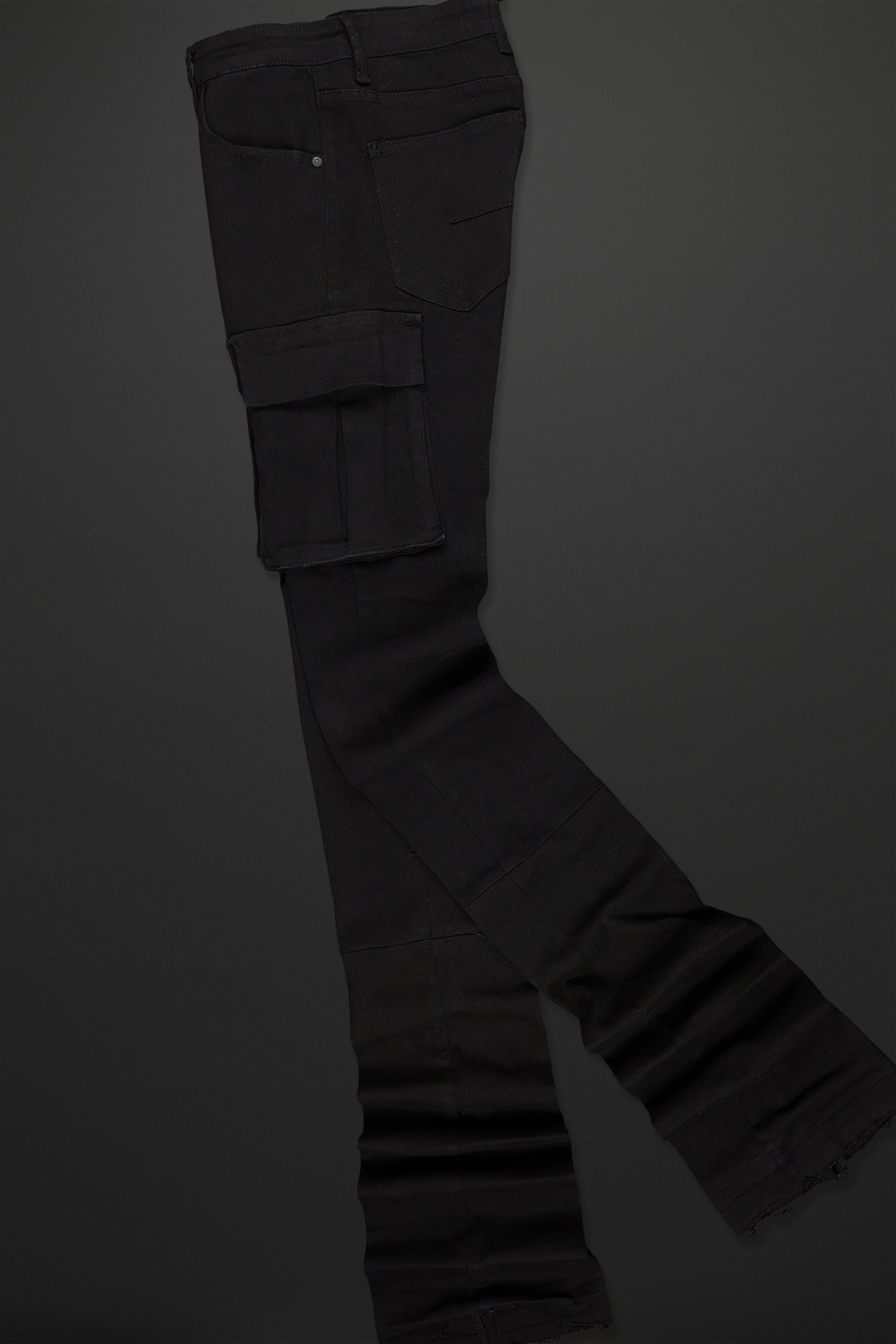 Nemy Black Super Stacked Flare Jean